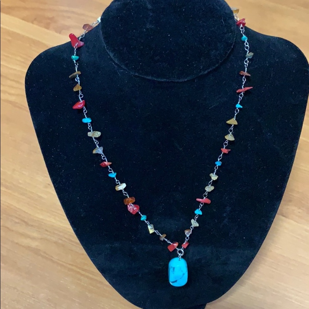 Lia Sophia multi-colored stone necklace